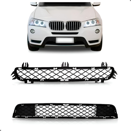 Kit Grade Para Bmw X3 2010 A 2014 Inferior E Superior - Preto