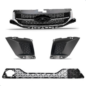 Kit Grade Parachoque Tiggo 2 Ano 2018 A 2019 Moldura Cromada Preto