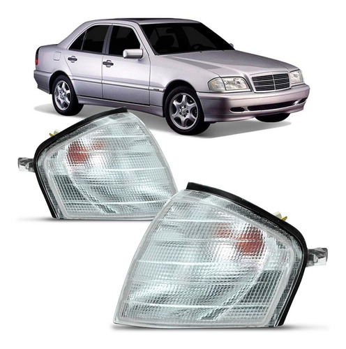 Par Lanterna Pisca Seta C220 1994 1995 1996 A 2000 Cristal