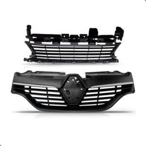 Kit Grade Para Logan 2014 A 2019 Com Friso Cromado Preto Preto