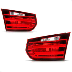 Jogo Sinaleira Bmw S3 320 328 2013 A 2015 Led Canto E Tampa Vermelho