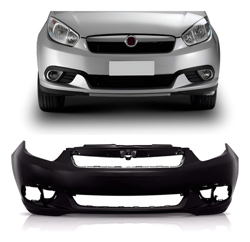 Parachoque Dianteiro Grand Siena 2012/2016 C/furo 1a Linha Preto