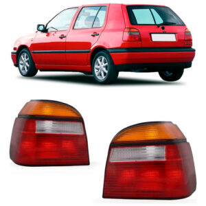 Par Lanterna Traseira Golf 1994 1995 1996 1997 Tricolor