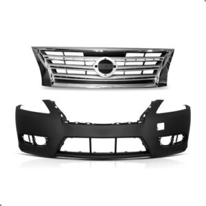 Parachoque Para Nissan Sentra 2014 2015 2016 Com Grade Preto