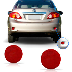 Par Sinaleira Traseira Corolla Retro Refletor 2009 2010 2011 Vermelho