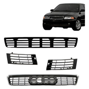 Kit Grade Para Audi A4 1999 2000 2001 Com Molduras Preto