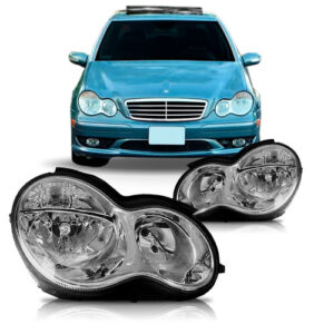 Farol Mercedes W203 2004 2005 2006 2007 Liso 1ª Linha Direito/passageiro