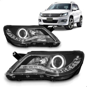 Par Farol Tiguan 2009 2010 2011 Com Led E Projetor
