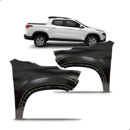 Par Paralama Para Fiat Toro 2016 2017 18 19 20 2021 2023