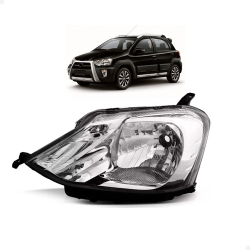 Farol Etios Cross 2012 A 2016 Mascara Cromada 1ª Linha - Esquerdo/motorista