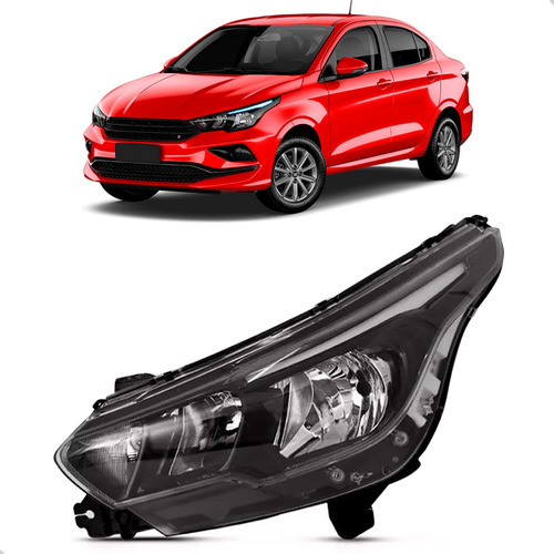 Farol Para Fiat Cronos 2017 A 2022 Manual Sem Led 1ª Linha Esquerdo/motorista