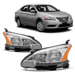 Par Farol Cromado C/ Led Sentra 2014 A 2016