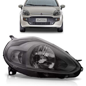 Farol Punto 12 13 2014 15 16 17 2018 Mascara Cinza 1ª Linha Direito/passageiro