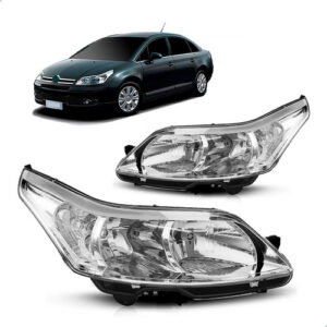 Par Farol C4 2008 Até 2014 Pallas Hatch Eletrico Com Motor