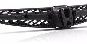 Grade Parachoque Honda Fit 2007 2008 Superior Preta 1a Linha - Preto