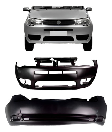 Kit Envolvente Palio 2004 A 2012 Traseiro E Dianteiro Preto