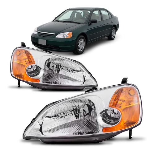 Farolete Honda Civic 2001 2002 2003 Manual 1ª Linha - Direito/passageiro