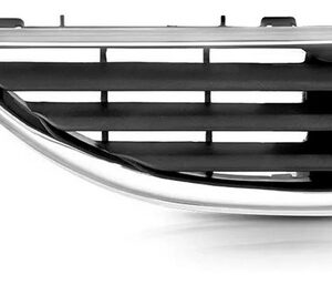 Par Tela Frontal Moldura Radiador Megane 2000/06 Aro Cromado