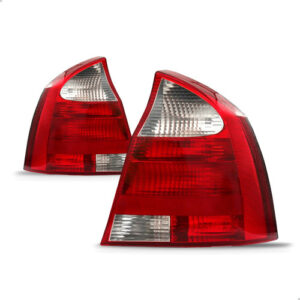 Par Lanterna Traseira Bicolor Corsa Sedan 2003 A 2007  Vermelho