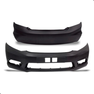 Par Parachoque Para Civic 2012 A 2016 Dianteiro E Traseiro Preto