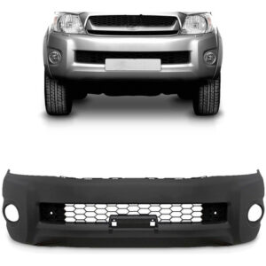 Parachoque Dianteiro Hilux 2009 A 2012 Com Furo Com Grade Preto