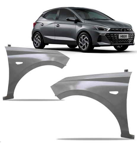 Par Paralama Hb20 2023 A 2024 Com Furo Pisca