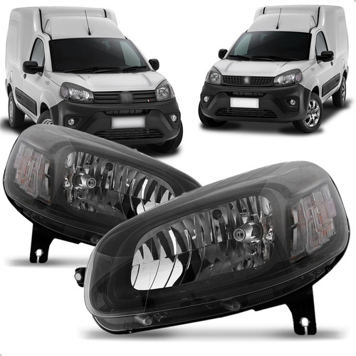 Par Farol Partner Fiorino 2022 2023 Mascara Negra Fume