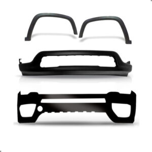 Kit Parachoque Para Jeep Compass 2017 A 2021 Saia Molduras Preto