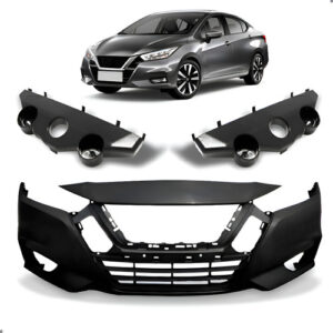 Parachoque Para Versa 2021 2022 2023 Com Guias 1a Linha  Preto