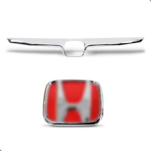 Friso Radiador New Civic 2006 A 2008 Com Emblema Vermelho