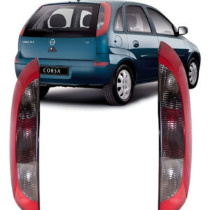 Par Sinaleira Traseira Corsa Hatch Bicolor 2003 A 2012 Ambos Lados Bicolor