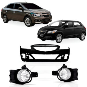 Envolvente Onix Prisma 2012 2013 2014 C/kit Farol De Milha Preto