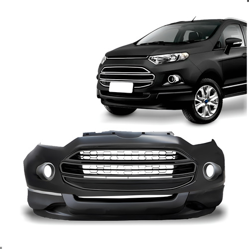 Parachoque Diant. Ecosport 2013 A 2018 Friso Cinza 1a Linha  Preto