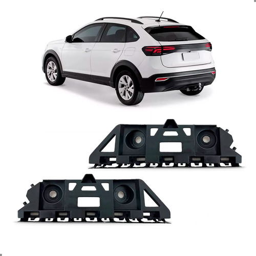 Par Suporte Guia Parachoque Nivus 2020 A 2024 Traseiro