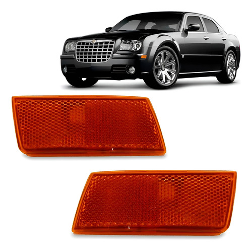 Par Refletor Parachoque 300c 2006 A 2010 Ambar Ambar