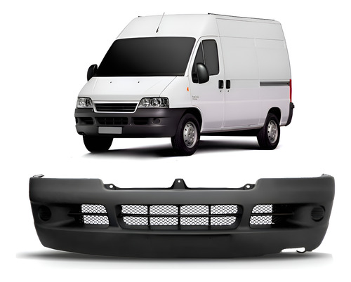 Parachoque Dianteiro Ducato Hdi 2006 A 2013 S/furo Milha  Cinza-escuro
