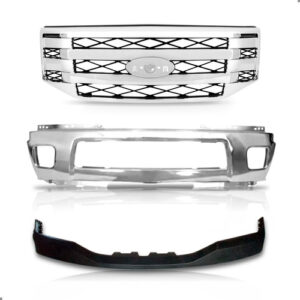 Kit Parachoque Para Ford Ranger 2010 A 2012 C/grade Spoiler Cromado