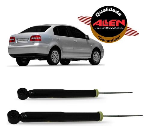 Amortecedor Traseiro Polo 2004 2005 2006 Pino-argola