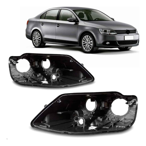 Par Carcaça Farol Vw Jetta 2011 2012 2013 2014 2015 A 2018