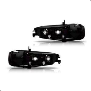Kit Parachoque Vectra 1996 A 1999 Par Farol Mascara Negra Preto