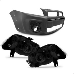 Parachoque Novo Strada Working 2014 Até 2018 Com Faróis Novo Preto