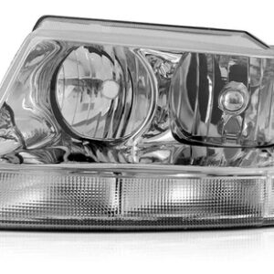Farol Grand Cherokee 1999 A 2001 Cromado 1ª Linha Esquerdo/motorista