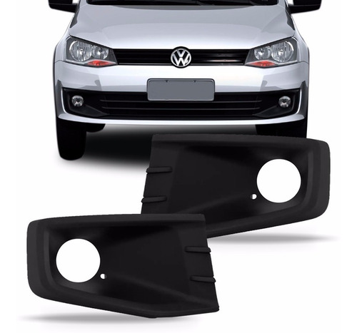 Par Grade Parachoque Saveiro 14/ Gol Track G6 Com Milha Preto