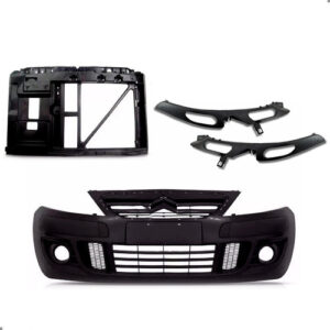 Parachoque Para Citroen C3 2009 A 2012 Guias E Painel Sem Ar Preto