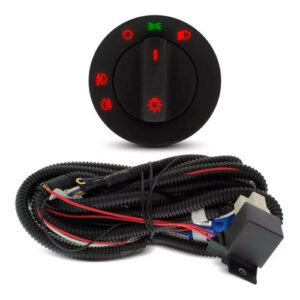 Kit Farol Neblina Milha Polo 2007 À 2011 Grade Aro Preto Transparente