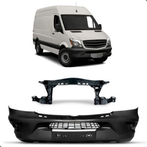 Kit Parachoque E Painel Frontal Para Sprinter 2017 2018 2019 Preto