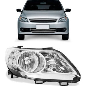 Farol Gol G5 2009 A 2012 Foco Duplo Cromado 1ª Linha - Direito/passageiro