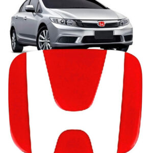 Aplique Emblema Grade Civic 07 A 11 Fit 09 A 14 Vermelho