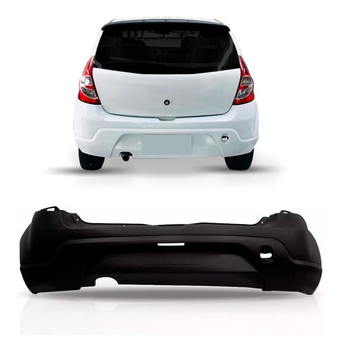 Envolvente Traseiro Sandero 2008 A 2014 Preto 1a Linha