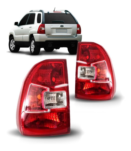 Par Lanterna Traseira Sportage Ex/lx 09 A 10 Sinaleira Rosa